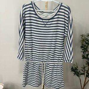Victoria's Secret Navy and White Striped Terri-Cloth Mini Dress